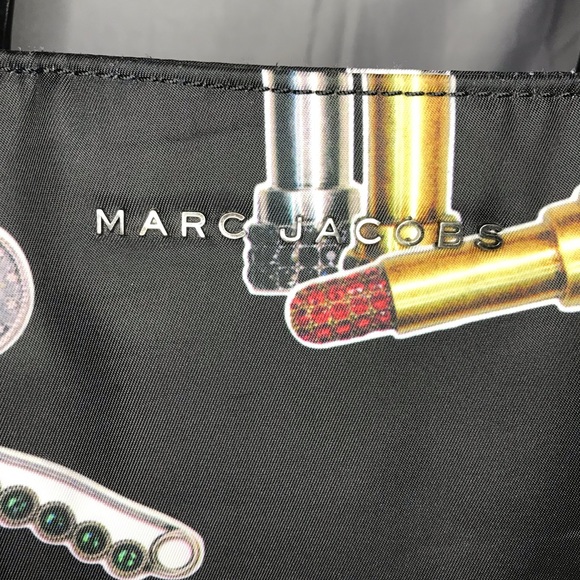 Marc Jacobs Graphic Print Nylon Tote Satchel Bag EUC Stars Keys Rainbows - Picture 5 of 14
